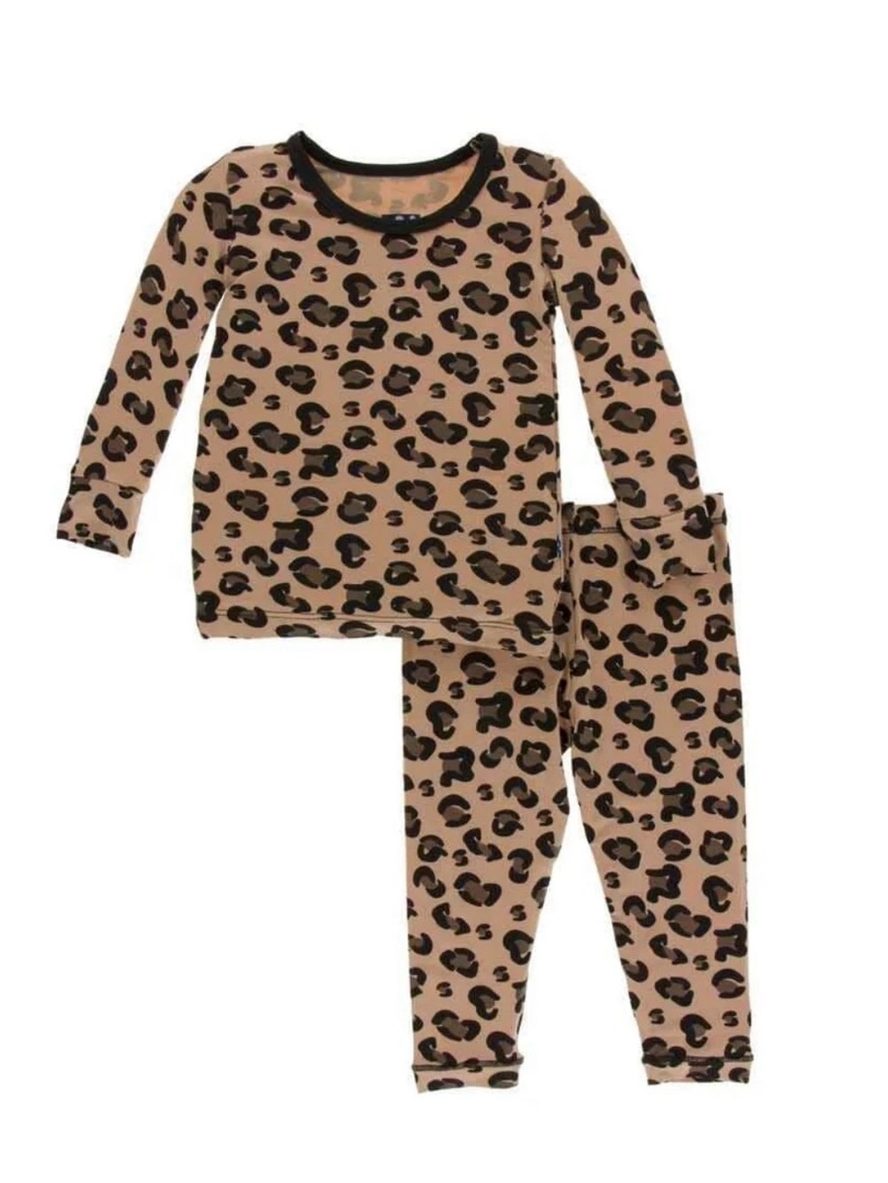 Kickee pants Kids Leopard Print Long Sleeve Pajama Set